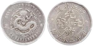 5 Cent República Popular China Plata Guangxu