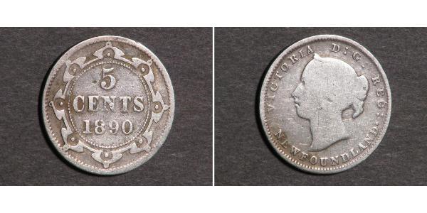 5 Cent Terranova y Labrador Plata Victoria (1819 - 1901)