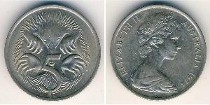 5 Cent Australia (1939 - ) Rame/Nichel Elisabetta II (1926-2022)