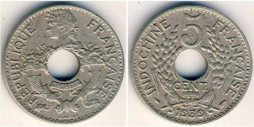 5 Cent Indocina francese (1887-1954) Rame/Nichel 
