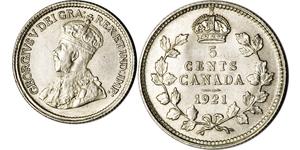 5 Cent Kanada Silber George V (1865-1936)