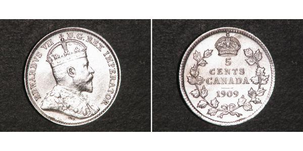 5 Cent Kanada Silber Eduard VII (1841-1910)