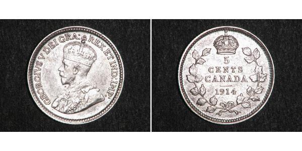 5 Cent Kanada Silber George V (1865-1936)