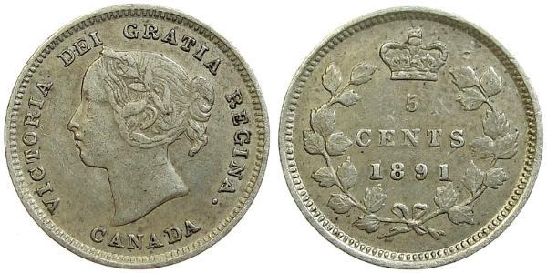 5 Cent Kanada Silber Victoria (1819 - 1901)
