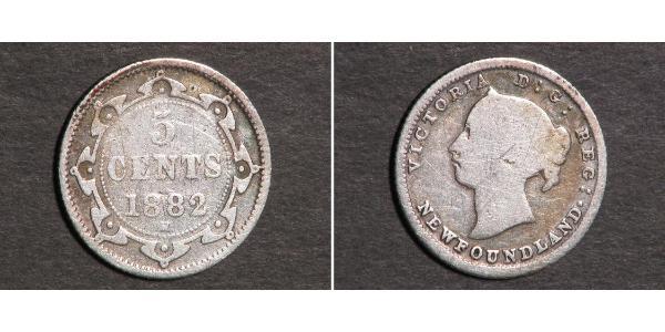 5 Cent Neufundland und Labrador Silber Victoria (1819 - 1901)