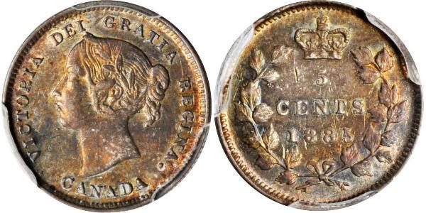 5 Cent Canada Silver Victoria (1819 - 1901)