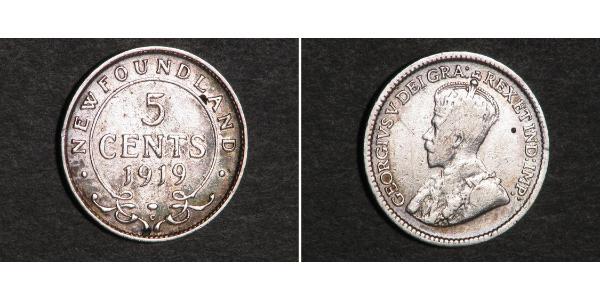 5 Cent Canada Silver George V of the United Kingdom (1865-1936)