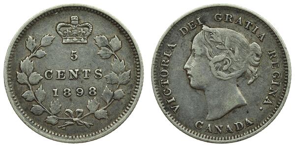 5 Cent Canada Silver Victoria (1819 - 1901)