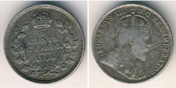 5 Cent Canada Silver Edward VII (1841-1910)