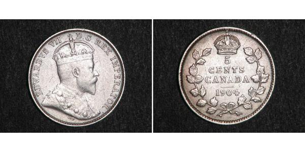 5 Cent Canada Silver Edward VII (1841-1910)