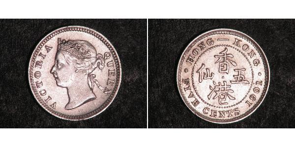 5 Cent Hong Kong Silver Victoria (1819 - 1901)
