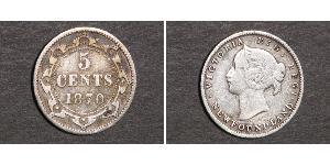 5 Cent Newfoundland and Labrador Silver Victoria (1819 - 1901)