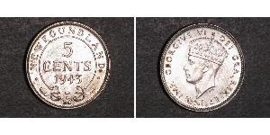 5 Cent Newfoundland and Labrador Silver George VI (1895-1952)