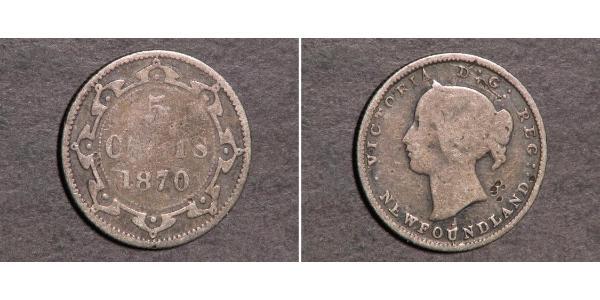 5 Cent Newfoundland and Labrador Silver Victoria (1819 - 1901)