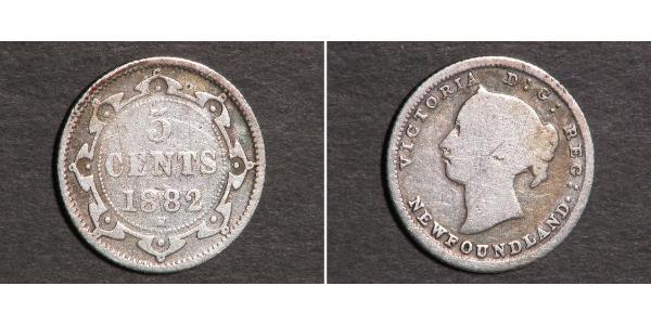 5 Cent Newfoundland and Labrador Silver Victoria (1819 - 1901)
