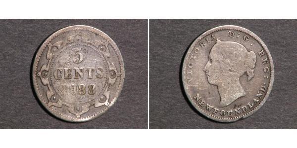 5 Cent Newfoundland and Labrador Silver Victoria (1819 - 1901)