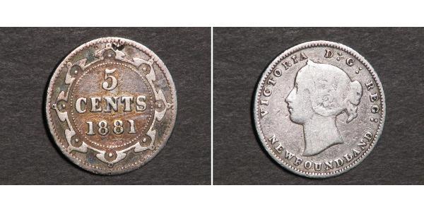 5 Cent Newfoundland and Labrador Silver Victoria (1819 - 1901)