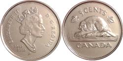 5 Cent Kanada Stahl Elizabeth II (1926-2022)