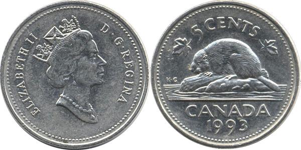 5 Cent Canada Steel Elizabeth II (1926-2022)