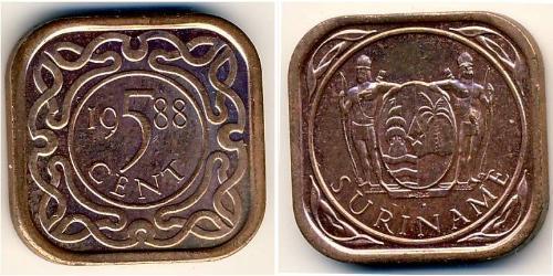 5 Cent Suriname Steel/銅 