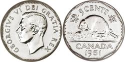 5 Cent 加拿大 Steel/镍 乔治六世 (1895-1952)
