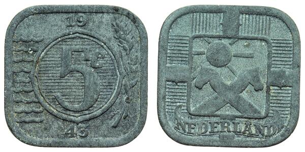 5 Cent 荷兰王国 Zinc 
