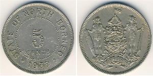 5 Cent Borneo Septentrional (1882-1963)  