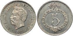 5 Cent Estados Unidos de América (1776 - )  Kalakaua