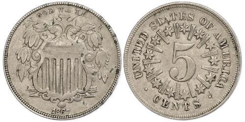 5 Cent Estados Unidos de América (1776 - )  