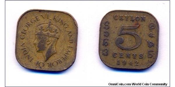 5 Cent Sri Lanka  