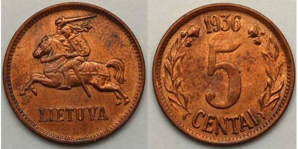 5 Cent 立陶宛  