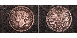 5 Cent 加拿大 銀 维多利亚 (英国君主)