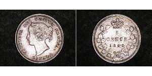 5 Cent 加拿大 銀 维多利亚 (英国君主)