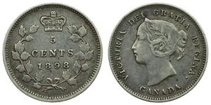 5 Cent 加拿大 銀 维多利亚 (英国君主)