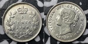 5 Cent 加拿大 銀 维多利亚 (英国君主)