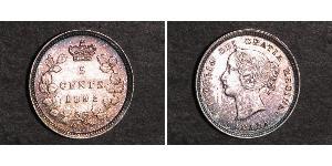 5 Cent 加拿大 銀 维多利亚 (英国君主)