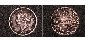 5 Cent 加拿大 銀 维多利亚 (英国君主)