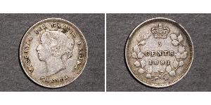 5 Cent 加拿大 銀 维多利亚 (英国君主)