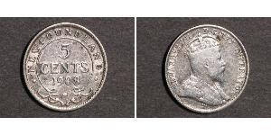 5 Cent 加拿大 銀 爱德华七世 (1841-1910)