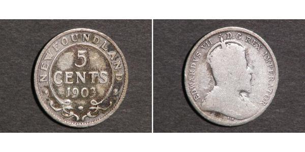 5 Cent 加拿大 銀 爱德华七世 (1841-1910)
