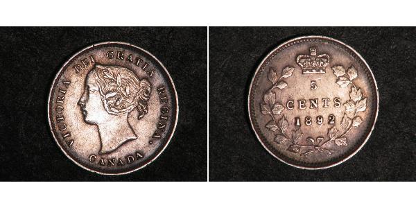 5 Cent 加拿大 銀 维多利亚 (英国君主)