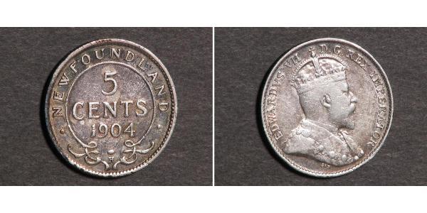 5 Cent 加拿大 銀 爱德华七世 (1841-1910)