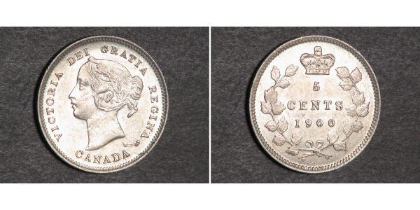 5 Cent 加拿大 銀 维多利亚 (英国君主)