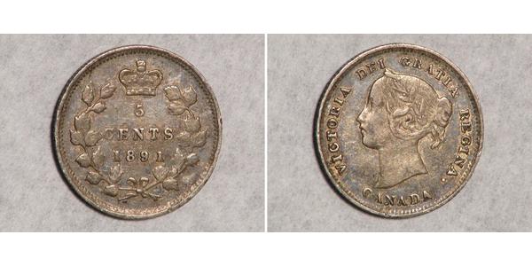 5 Cent 加拿大 銀 维多利亚 (英国君主)