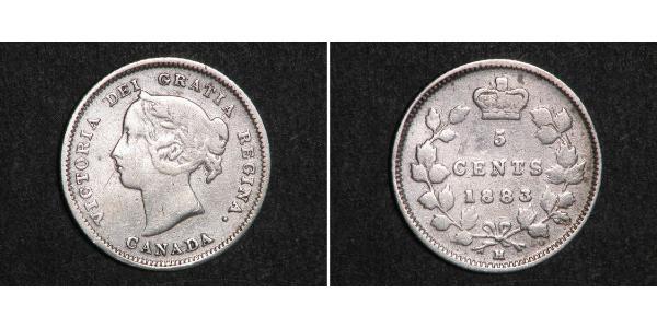 5 Cent 加拿大 銀 维多利亚 (英国君主)