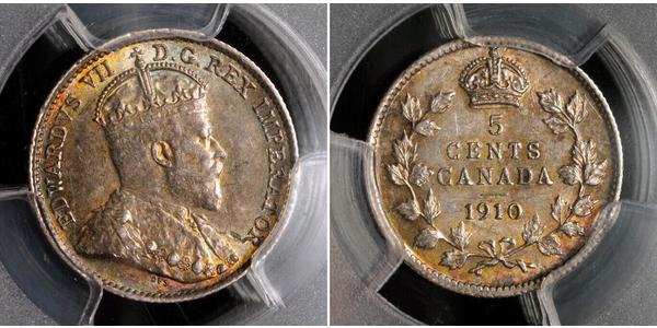 5 Cent 加拿大 銀 爱德华七世 (1841-1910)