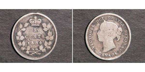 5 Cent 加拿大 銀 维多利亚 (英国君主)