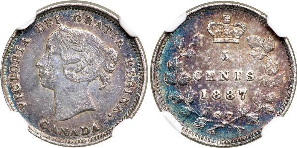 5 Cent 加拿大 銀 维多利亚 (英国君主)