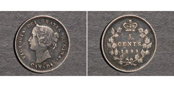 5 Cent 加拿大 銀 维多利亚 (英国君主)
