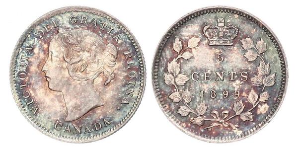 5 Cent 加拿大 銀 维多利亚 (英国君主)
